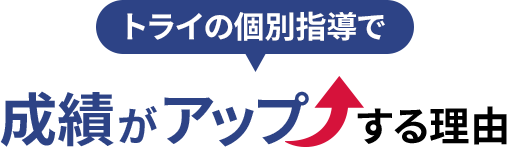 トライの個別指導で 成績がアップする理由